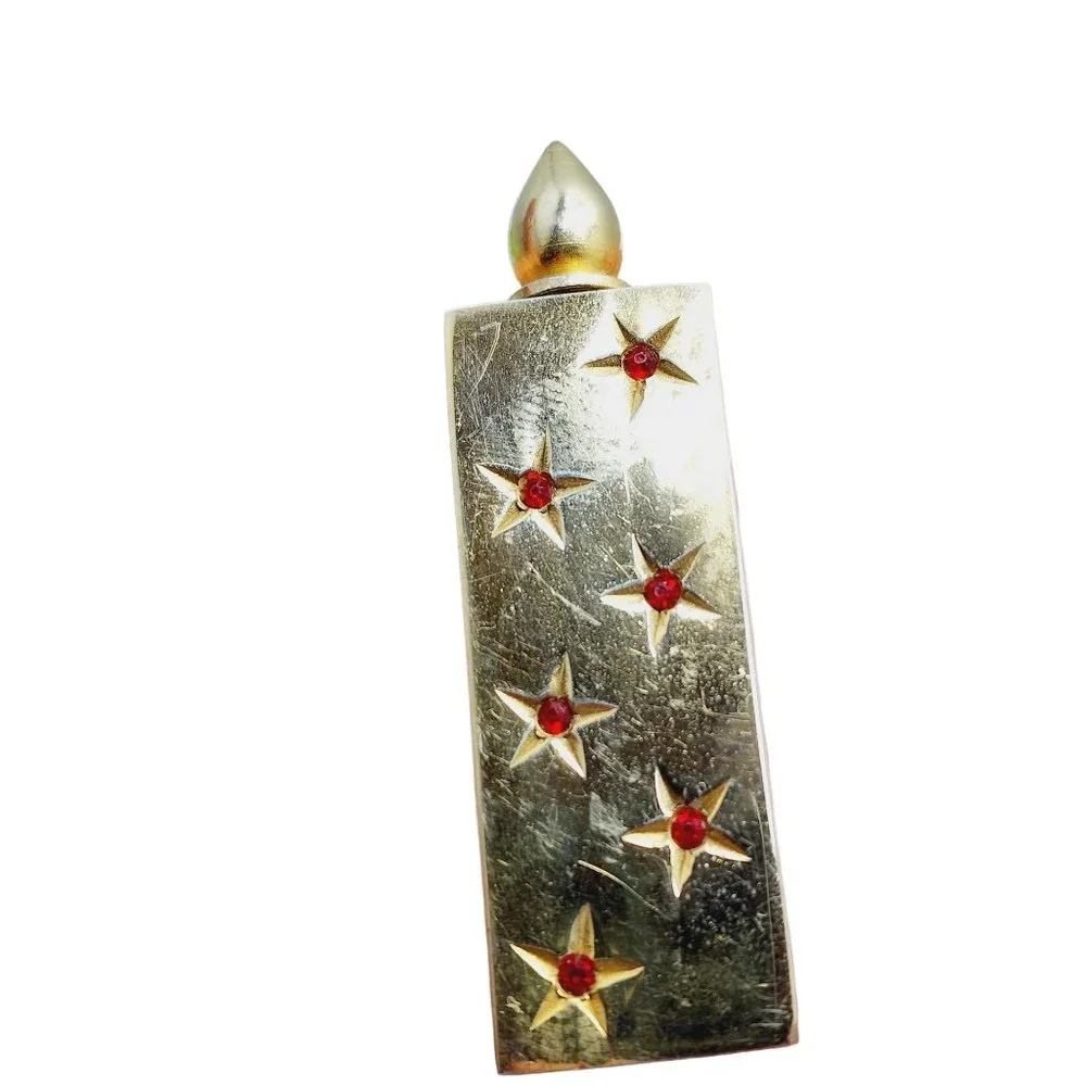 Vintage Signed Petite by Cotter Rhinestone Perfume Bottle (A818) - Picture 2 of 7